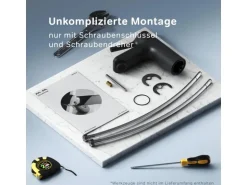 AM.PM Einhebel-Waschtischarmatur X-Joy S Wasserhahn Bad aus Messing, Waschbecken Armatur, Mischbatterie FXB02122 Schwarz