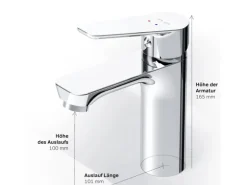 AM.PM Einhebel-Waschtischarmatur Hit Wasserhahn Bad FTA02100 Chrom