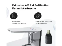 AM.PM Einhebel-Waschtischarmatur Hit Wasserhahn Bad FTA02100 Chrom