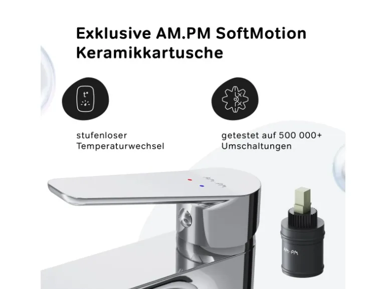 AM.PM Einhebel-Waschtischarmatur Hit Wasserhahn Bad FTA02100 Chrom