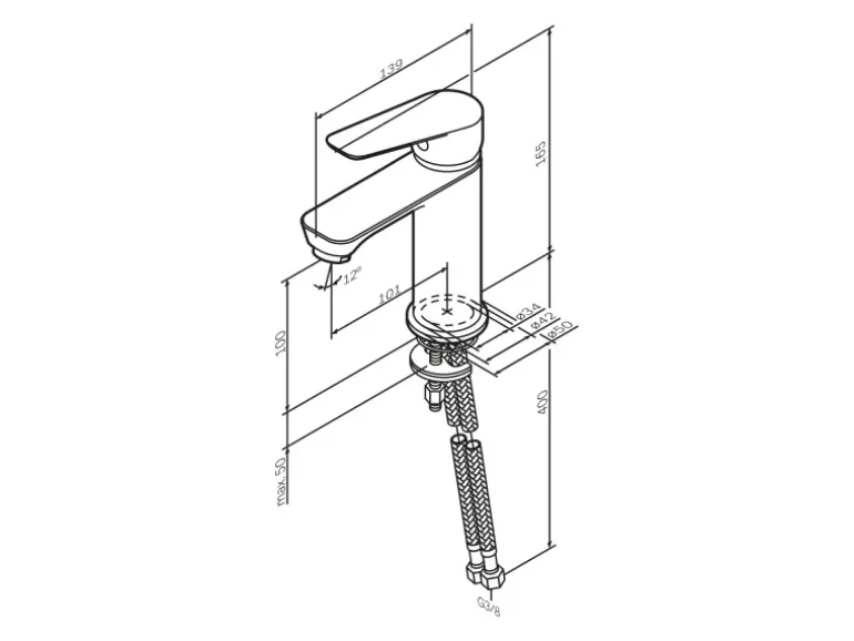 AM.PM Einhebel-Waschtischarmatur Hit Wasserhahn Bad FTA02100 Chrom