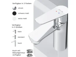 AM.PM Einhebel-Waschtischarmatur Hit Wasserhahn Bad FTA02100 Chrom