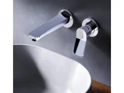 AM.PM Einhebel-Waschtischarmatur Wandmontage X-Joy Wasserhahn Bad, Mischbatterie FXA72600 Chrom