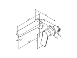 AM.PM Einhebel-Waschtischarmatur Wandmontage X-Joy Wasserhahn Bad, Mischbatterie FXA72600 Chrom
