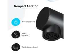 AM.PM Küchenarmatur X-Joy S Spültischarmatur Küche Spültisch-Einhebelmischer FXB05022 Schwarz