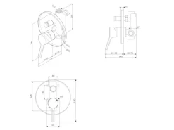 AM.PM Wannen Einhand-Mischbatterie Unterputz Wandthermostat, Thermostat Mischbatterie Dusche X-Joy S FXB45000 Chrom