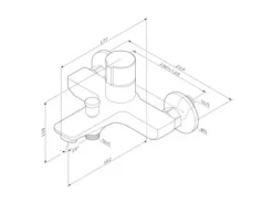 AM.PM Wannenarmatur X-Joy TouchReel Mischbatterie Badewanne FXT10500 Chrom