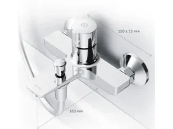 AM.PM Wannenarmatur X-Joy TouchReel Mischbatterie Badewanne FXT10500 Chrom