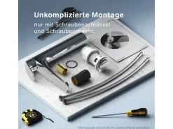 AM.PM Waschtischarmatur Hoch mit Klick-Ablauf Like Wasserhahn Bad, Waschbecken Armatur, Mischbatterie FLA92200  Chrom