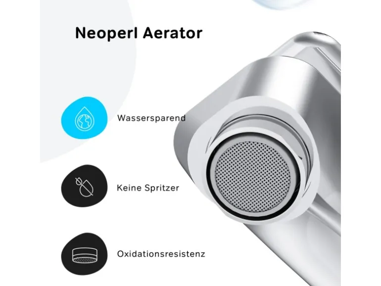 AM.PM Waschtischarmatur mit Klick-Ablaufgarnitur, Waschbecken Armatur, Mischbatterie FTA82100 Hit S-Größe Chrom