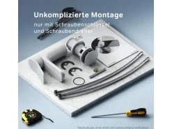 AM.PM Waschtischarmatur mit Klick-Ablaufgarnitur, Waschbecken Armatur, Mischbatterie FXA82133 X-Joy Wasserhahn Bad Weiß