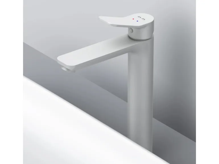 AM.PM Waschtischarmatur mit hohem Auslauf, Waschbecken Armatur, Mischbatterie FXA92033 X-Joy Wasserhahn Bad Weiß