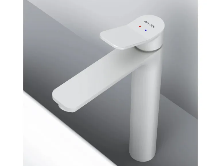 AM.PM Waschtischarmatur mit hohem Auslauf, Waschbecken Armatur, Mischbatterie FXA92033 X-Joy Wasserhahn Bad Weiß