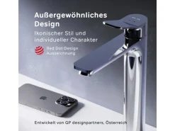 AM.PM Waschtischarmatur mit hohem Auslauf, Waschbecken Armatur, Mischbatterie FXA92000 X-Joy Wasserhahn Bad Chrom