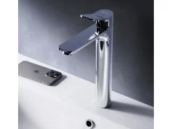 AM.PM Waschtischarmatur mit hohem Auslauf, Waschbecken Armatur, Mischbatterie FXA92000 X-Joy Wasserhahn Bad Chrom