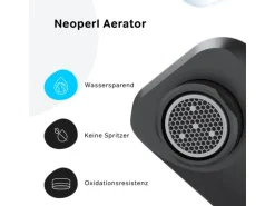 AM.PM Waschtischarmatur mit hohem Auslauf, Waschbecken Armatur, Mischbatterie FXA92022 X-Joy Wasserhahn Bad Schwarz