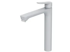 AM.PM Waschtischarmatur mit hohem Auslauf Hit Wasserhahn Bad aus Messing, Mischbatterie FTA92033 Weiß