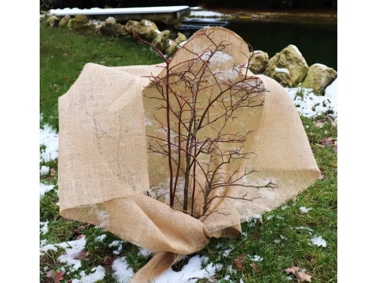 Aquagart 20m x 1m Jutegewebe 215g/m² Jutematte Gartenjute Jute Stoff Sackleinen Juteband