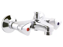 AquaSu Badewannenarmatur Zweigriffmischer Standard Chrom