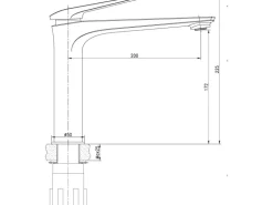 AquaSu Einhebelmischer Waschbeckenarmatur Orva mittelhohe Ausführung Chrom