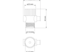 aquaSu Wasserstopp Somari für Armaturen 1/2 Zoll Chrom