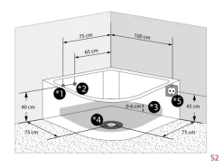 AquaVapore Dampfdusche Whirlpool Dusche Duschkabine K70-WS-EH-EC-SC 150x150cm