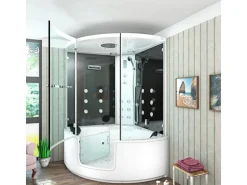 AquaVapore Dampfdusche Whirlpool Dusche Duschkabine K60-SW-EH 140x140cm