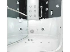 AquaVapore Dampfdusche Whirlpool Dusche Duschkabine K60-SW-EH 140x140cm