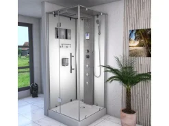 AquaVapore Duschkabine Komplettdusche D38-10L0-EC Fertigdusche Dusche 90x90 cm