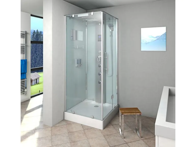 AquaVapore Duschkabine Komplettdusche D38-20R0-EC Fertigdusche Dusche 100x100 cm