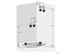 AquaVapore Duschkabine Komplettdusche Fertigdusche Dusche D60-73T0L-EC 120x80 cm