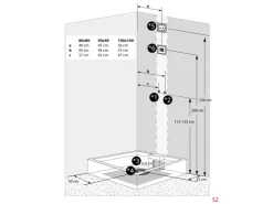 AquaVapore Duschkabine Komplettdusche D38-03R0 Fertigdusche Dusche 80x80 cm