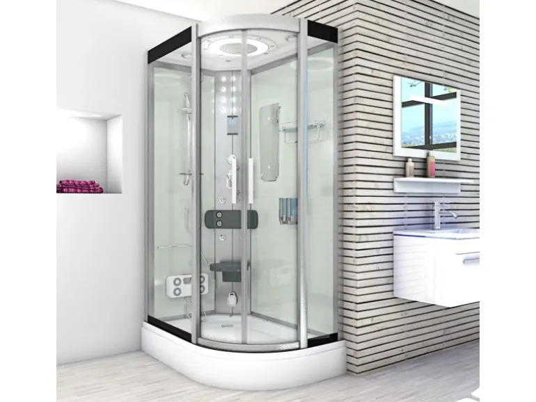 AquaVapore Duschkabine Komplettdusche Fertigdusche Dusche D60-70T0R 80x120 cm