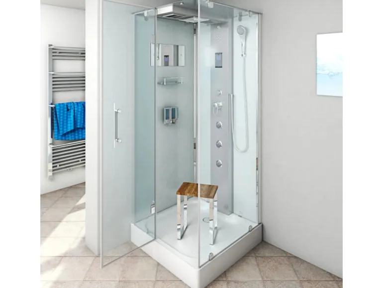 AquaVapore Duschkabine Komplettdusche D38-20L0 Fertigdusche Dusche 100x100 cm