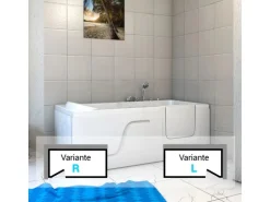 AquaVapore Whirlpool Seniorenwanne mit Tür S17-EH-WP-L 150x75cm