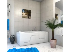 AquaVapore Whirlpool Seniorenwanne mit Tür S17-EH-WP-L 150x75cm