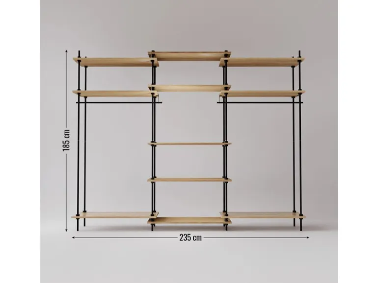 Ar Shelving Deco Set Garderobe XL 185 x 235 x 35 cm