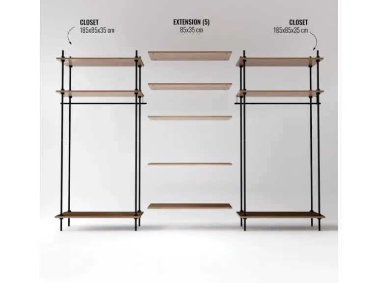 Ar Shelving Deco Set Garderobe XL 185 x 235 x 35 cm