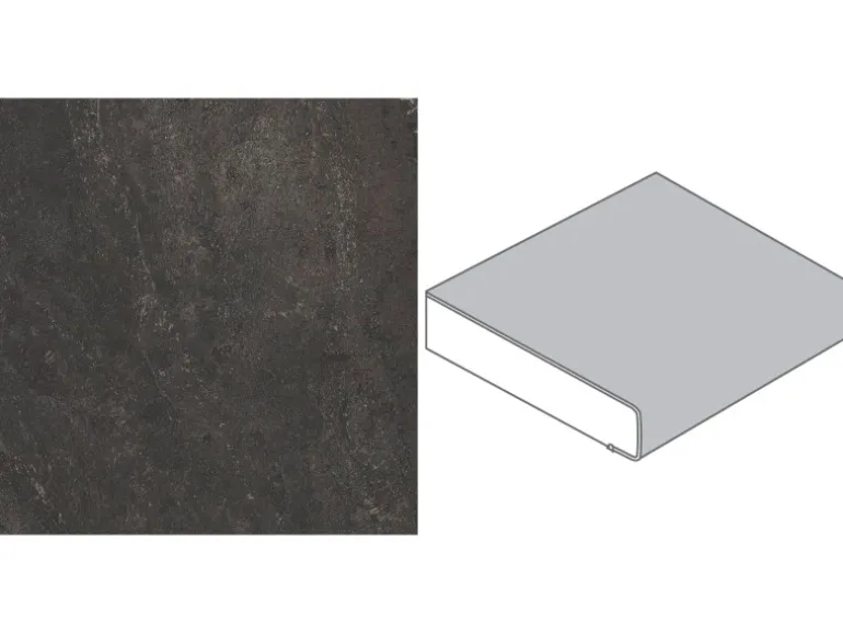 Arbeitsplatte Bronzit Schwarz 90 cm x 2,9 cm Meterware