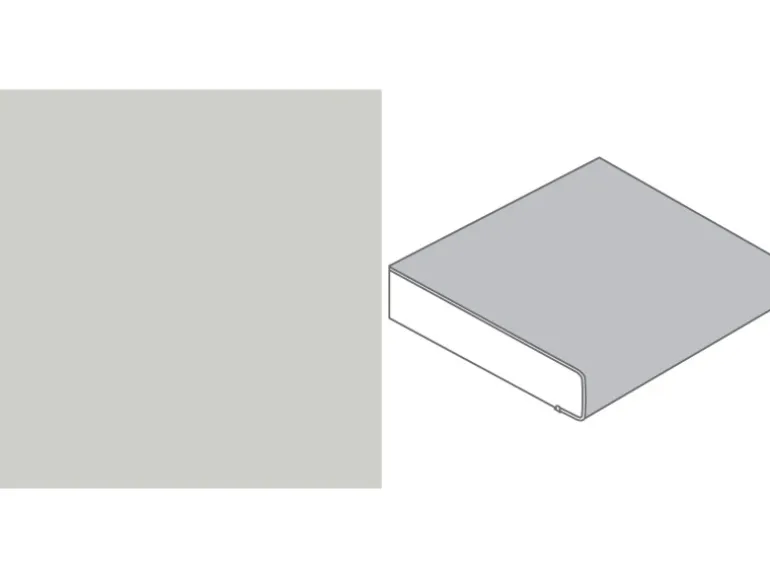 Arbeitsplatte Hellgrau 60 cm x 2,9 cm Meterware