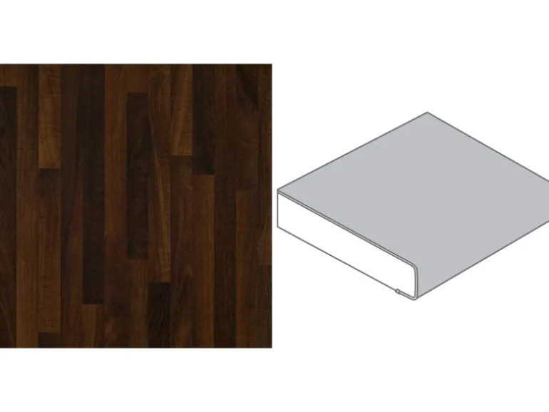 Arbeitsplatte Noce Butcherblock 90 cm x 2,9 cm Meterware