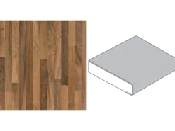 Arbeitsplatte Nussbaum Butcherblock Hell 60 cm x 2,9 cm Meterware