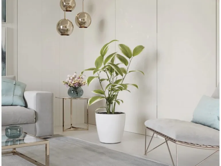 Artevasi Übertopf San Remo mit Rollen Ø 42 cm Weiß