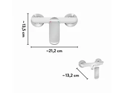 baliv Duscharmatur DU-5070 Weiß-Chrom