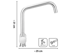 baliv Küchenarmatur KI-1370 Chrom für Vorfenstermontage