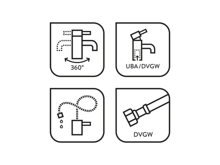 baliv Küchenarmatur KI-1100 Chrom-Schwarz