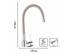 baliv Küchenarmatur KI-1822 Chrom-Taupe