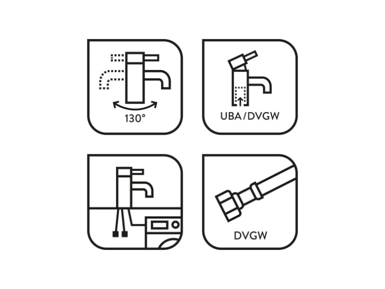 baliv Küchenarmatur KI-1182 Chrom mit Geräteanschluss