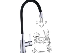 baliv Küchenarmatur KI-1820 Chrom-Schwarz