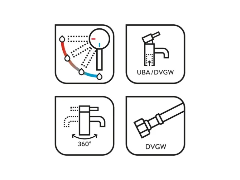 baliv Küchenarmatur KI-1832 Edelstahloptik